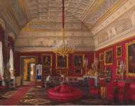 Hau Edward Petrovich Interiors of the Winter Palace. The First Reserved Apartment. The Large Study of Grand Princess Maria Nikolayevna - Hermitage